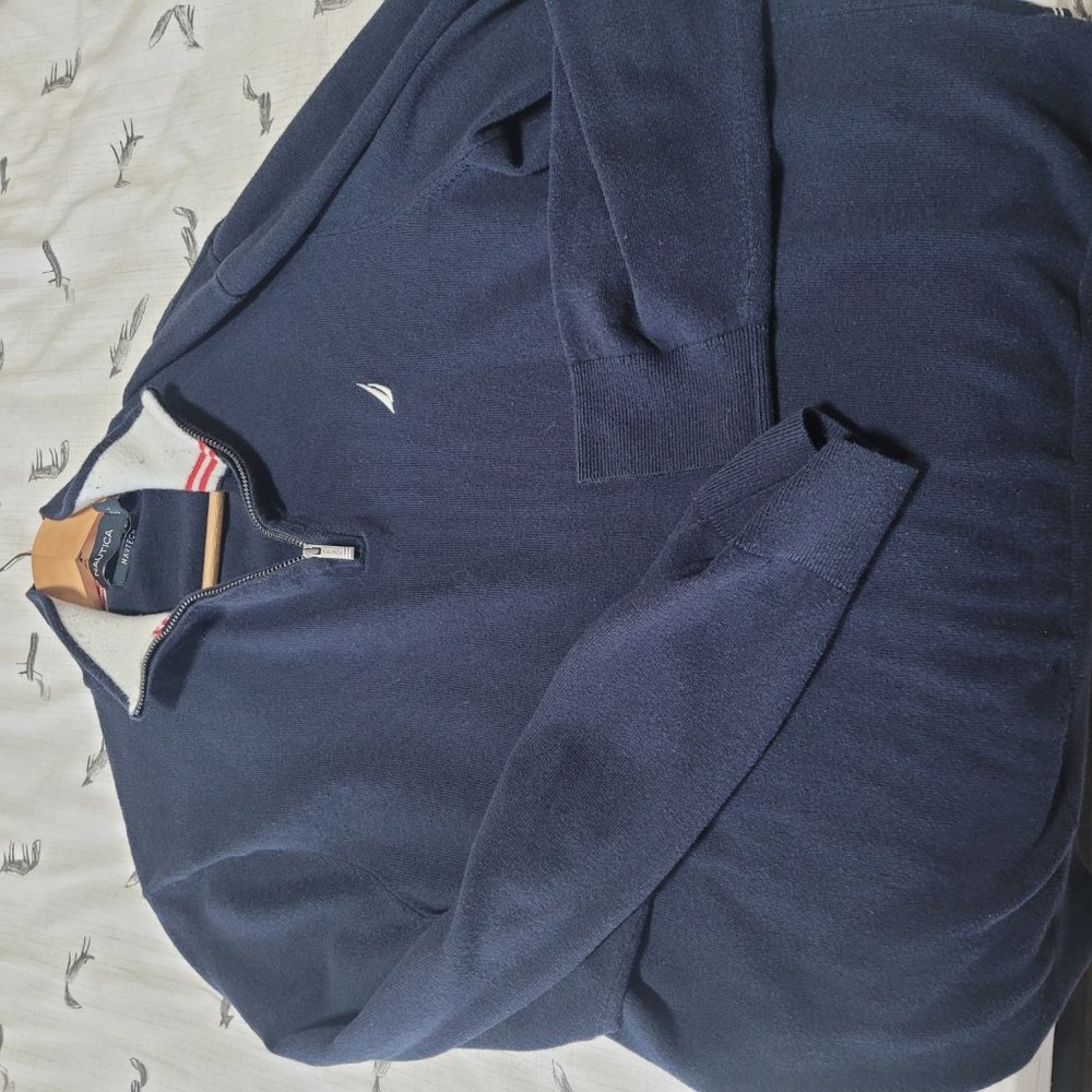 Nautica Dark Blue/ L Men Sweater - Picture 6 of 7